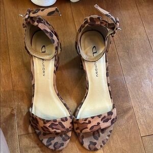 Brown Leopard Print Women's Sandals